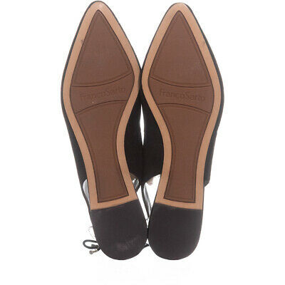 black ankle tie flats
