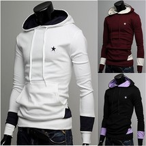The new 2021 letters hooded men's fleece printed cultivate one's morality - $51.60