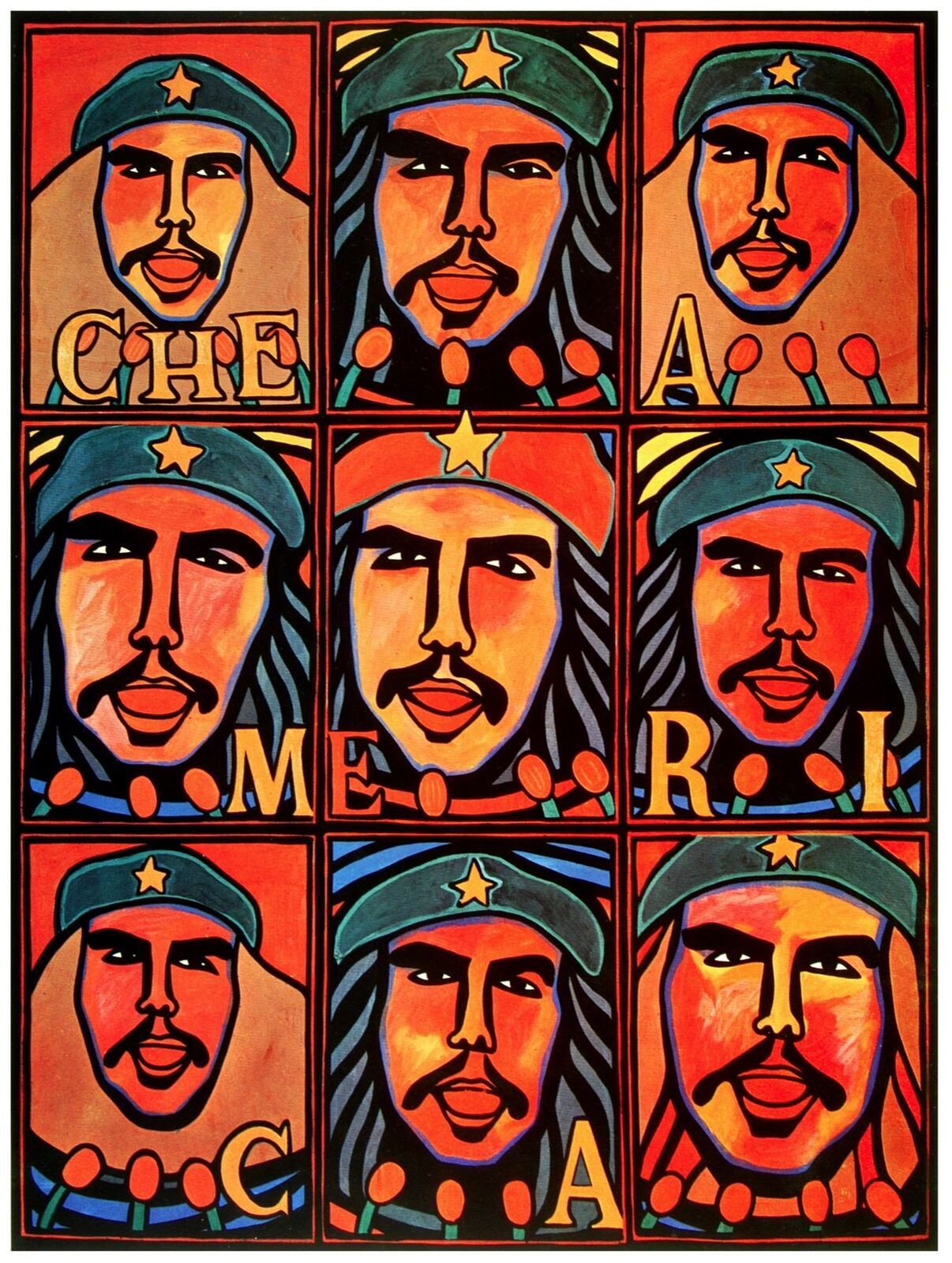8133.Che Guevara.che america.different portraits of che.POSTER.art wall decor