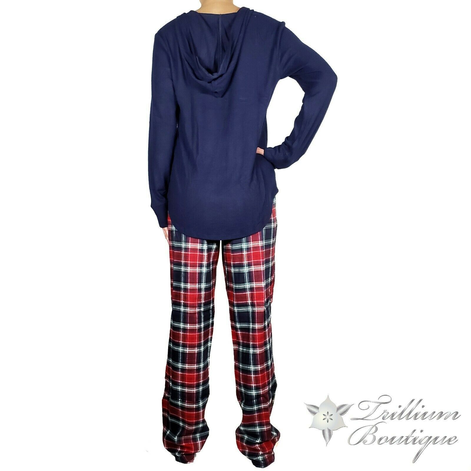 Eddie Bauer Womens Pajama Set LongSleeve Hoodie & Pants with Drawcord