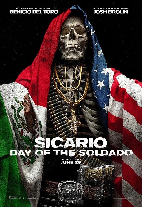 Sicario 2 Day of the Soldado Movie Poster 24x36 27x40 Skeleton Art Film Print