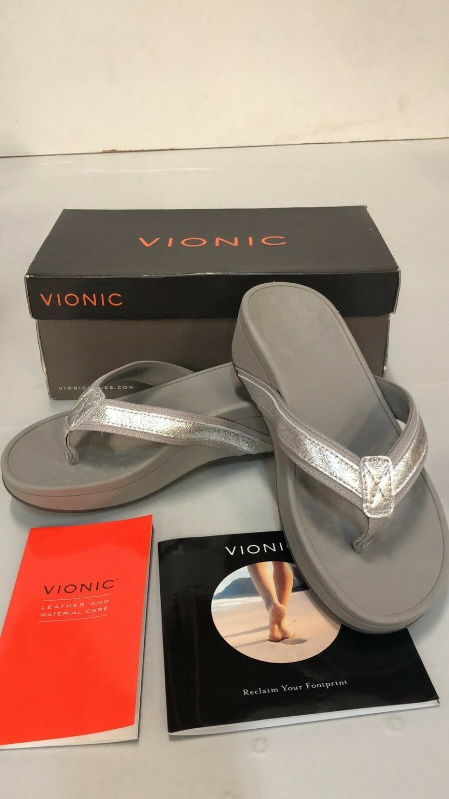 silver vionic shoes