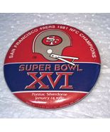 Superbowl 1982 SF 49ers Souvenir Button Pin 2 1/4&quot; - $5.00
