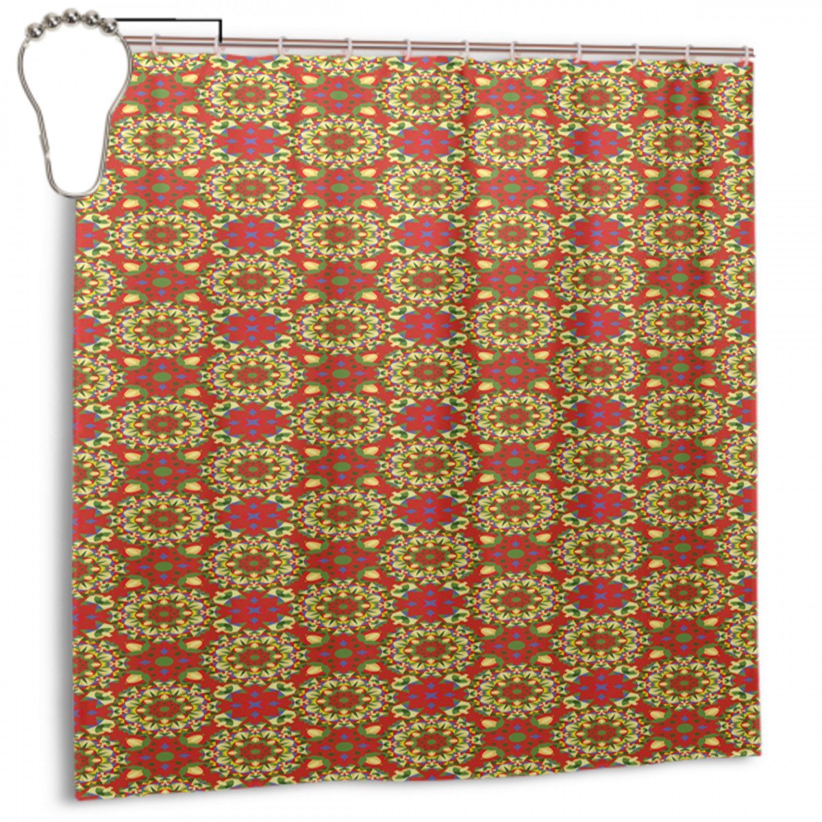 Vivid Floral Pattern Shower Curtain - Shower Curtains