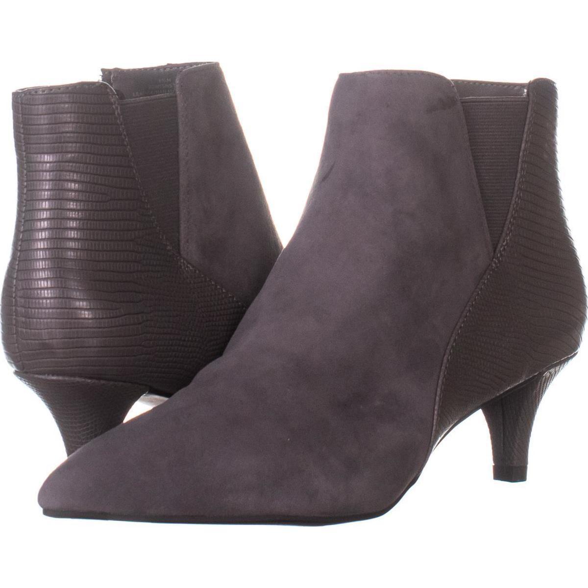 gray boots low heel