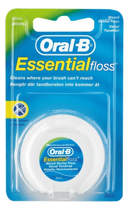 6 x Oral-B Essential Floss waxed floss 50 m