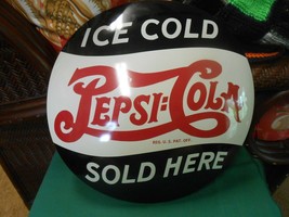 Great Collectible Tin Sign-          Ice Cold PEPSI COLA Sold Here...16" - $22.36