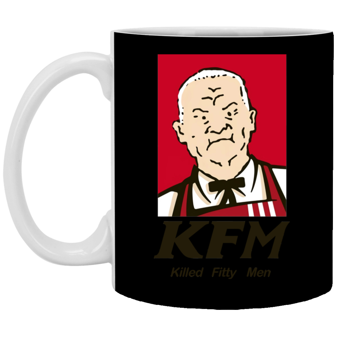 Cotton Hill KFM Killed Fitty Men 11 oz. Black Mug Mugs