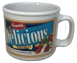 Mug Soup Cup 14oz Campbell White Ceramic 2005 Sweetened by the Sun Delic... - $16.83