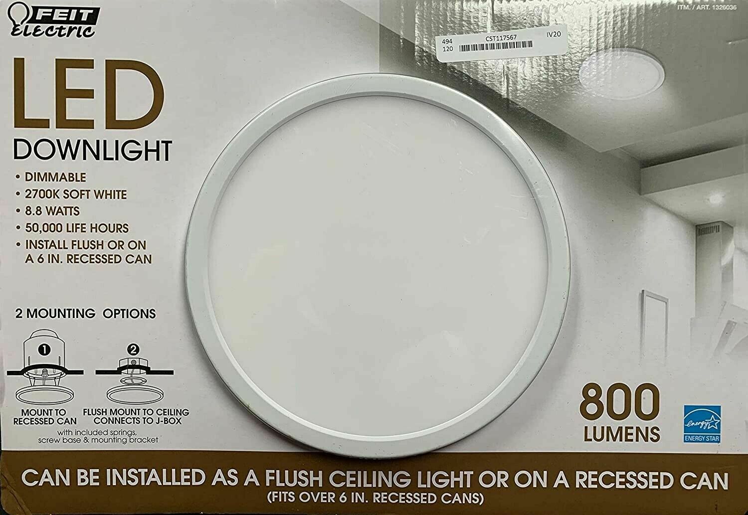 Feit Electric LED Downlight Dimmable 7.5" 2700K Soft White COSTCO