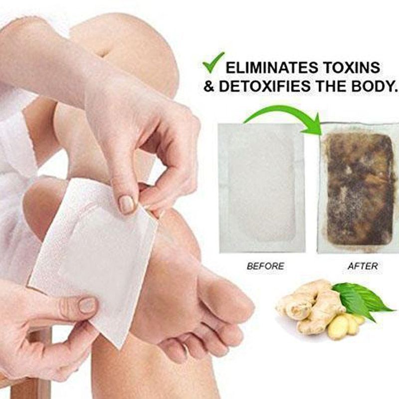 10Pcs Anti-Swelling Ginger Foot Detox Patch Foot Patches Pads Improve ...