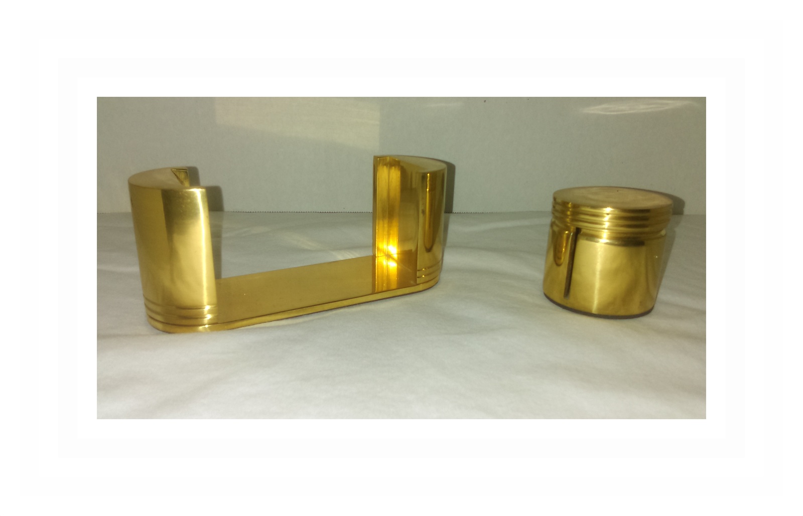 Solid Brass Business Card Holder Stamp Roll Dispenser