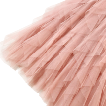 Blush Pink Tiered Tulle Maxi Skirt Layered Tulle Skirt Outfit Bridesmaid Skirts image 2