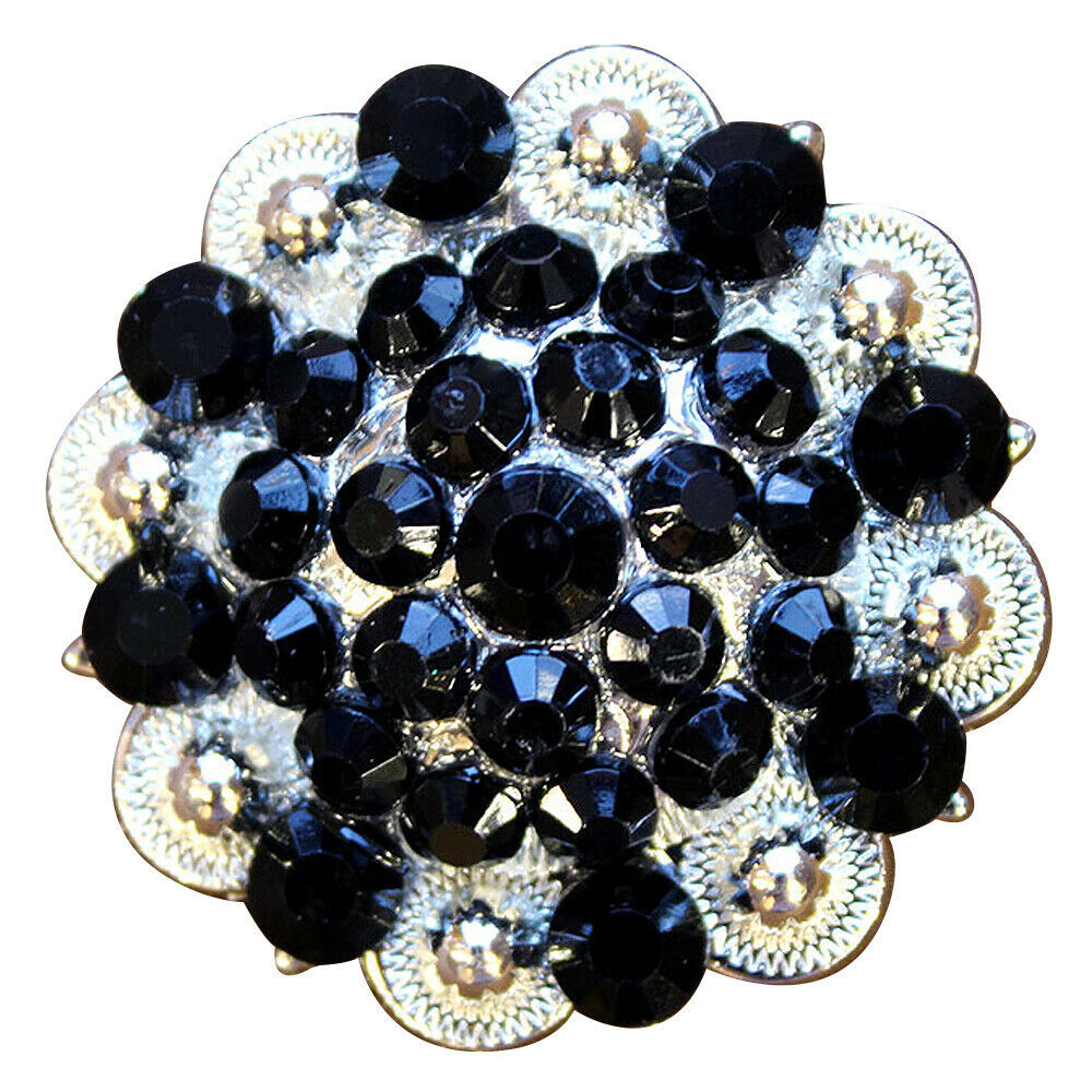 Black Crystals Berry Headstall Saddle Cowgirl Hilason Set Of 2/4/8/16 U--011