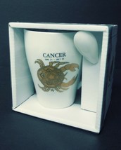 13 Oz Coffee/Tea Mug With Matching Spoon Golden Horoscope/Zodiac Sign “C... - $24.70