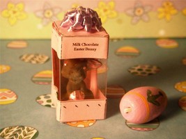 Deluxe Milk Chocolate Easter Egg/Bunny Display Box w/ Bow for Dollhouse ... - $8.90