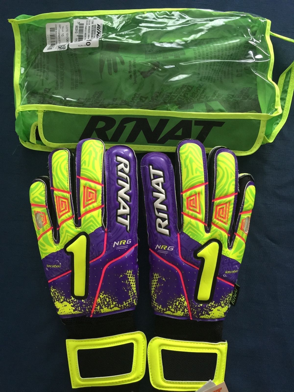 Futbol New RINAT EGOTIKO 2.0 SPINE GOALIE SOCCER GLOVE Size 10 Goalkeeper