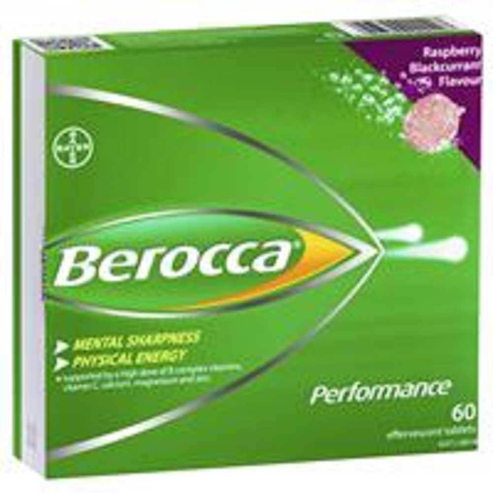 Berocca Energy Vitamin Raspberry Blackcurrant Effervescent Tablets 60 pack