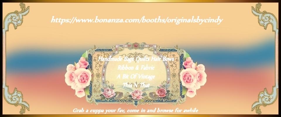 A welcome banner for Originalsbycindy's booth