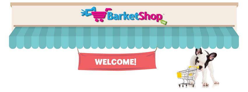A welcome banner for Barket's store