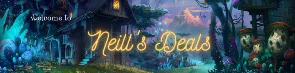 A welcome banner for Neill's Deals