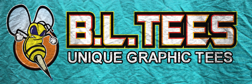 A welcome banner for B.L.Tees Unique Graphic Tees 