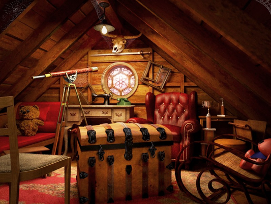 A welcome banner for A Walk in the Attic
