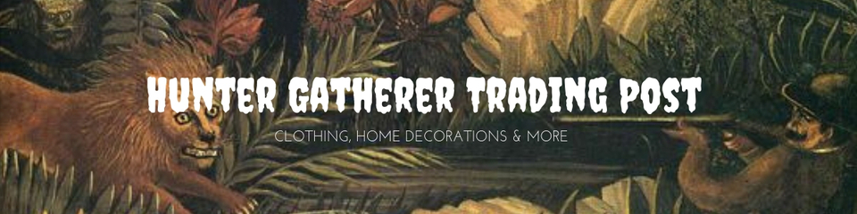 A welcome banner for Hunter Gatherer Trading Post 