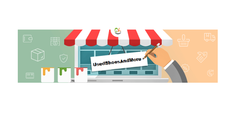 A welcome banner for Usedshoesandmore