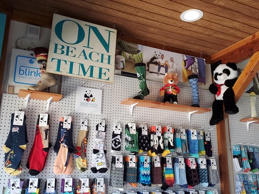 A welcome banner for Sock Panda Sock Shop