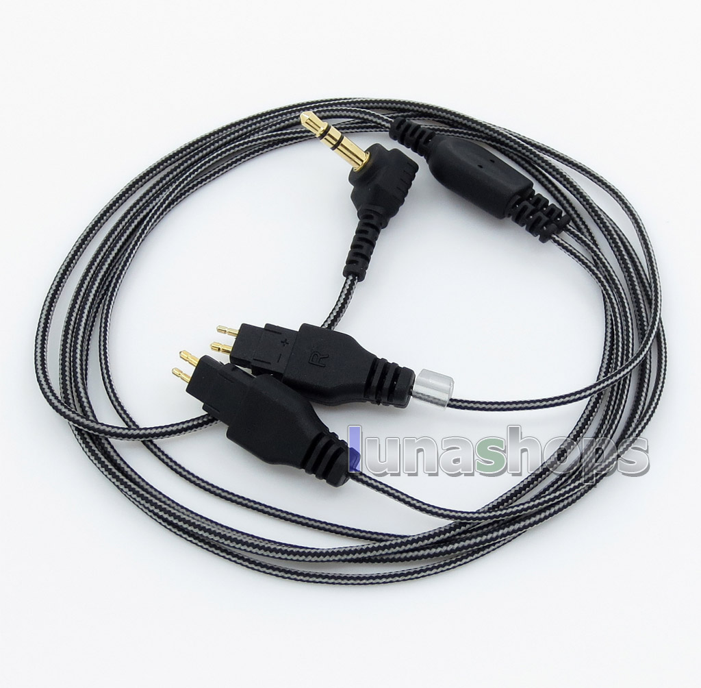 Black And White Earphone Audio Cable For  Sennheiser HD25-1 SP HD650 HD600 HD580 HD525 HD565