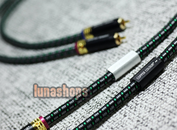 1m Copper Colour CC FengYi 2 RCA Male To Male Cable Alloy + 1.8 OCC Copper