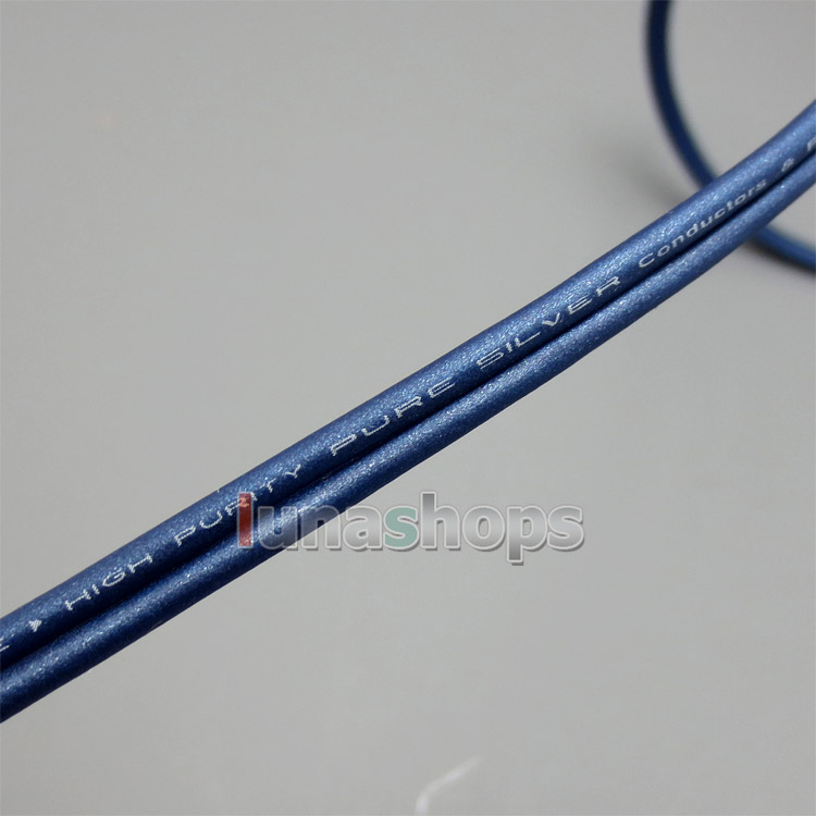 40cm High Detinion Stereo Earphone DIY Bulk PURE SILVER Conductors Cable + PEP Insulated