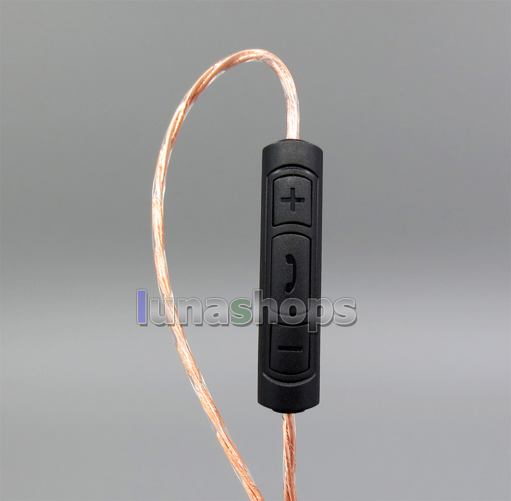 With Mic Remote Shielding Earphone Cable For Westone ES3X ES5 UM2 UM3XRC UM3x W4R