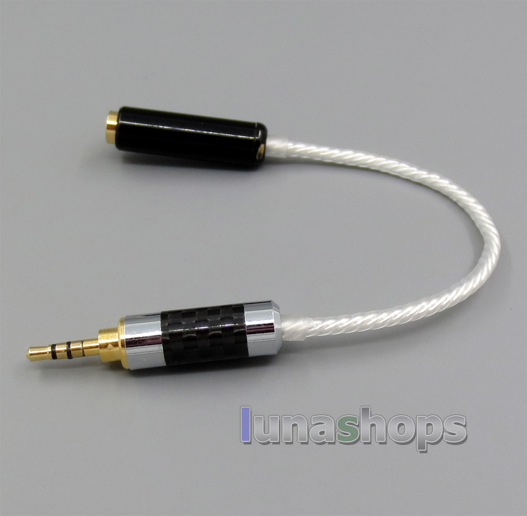 4pin 2.5mm Male Silver TRRS AKR03 Layla Angie Earphone To 4pin 3.5mm Re-Zero Balanced Hifiman HM901 HM802 Earphone Cable