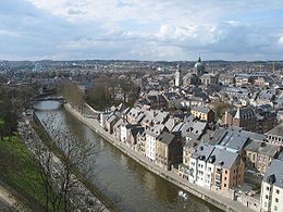 The Sambre in Namur city centre.