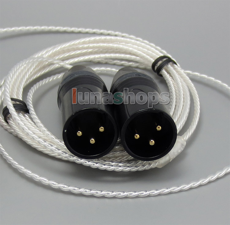 3 Pin Male XLR PCOCC + Silver Plated Cable Cord for Audeze LCD-3 LCD3 LCD-2 LCD2