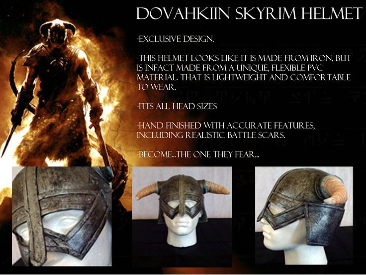 skyrim helmet dovahkiin costume cosplay