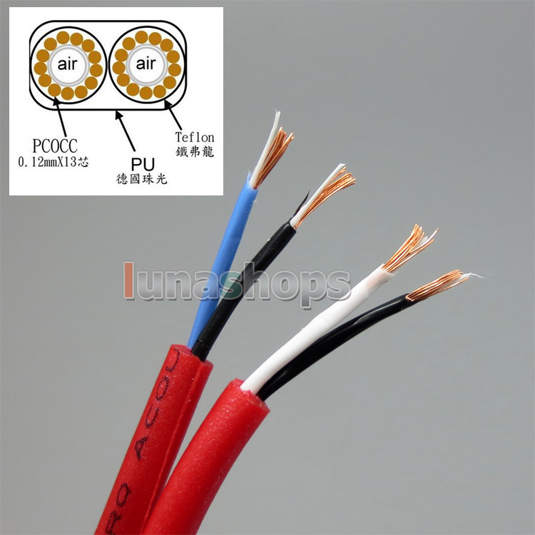 40cm High Purity PCOCC Stereo Earphone DIY Bulk Cable With Japanese Conductors + PEP Insulated