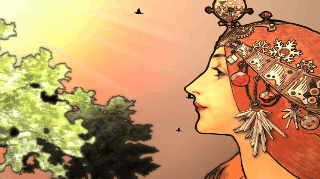 art anime women seasons art nouveau Alphonse Mucha mucha artNouveau classic art animated artwork beautiful animation 