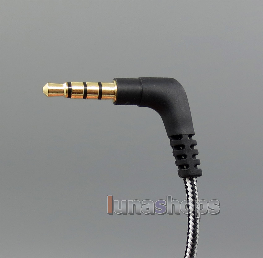 Black And White + Mic Remote Earphone Cable For Shure se215 se315 se425 se535 Se846