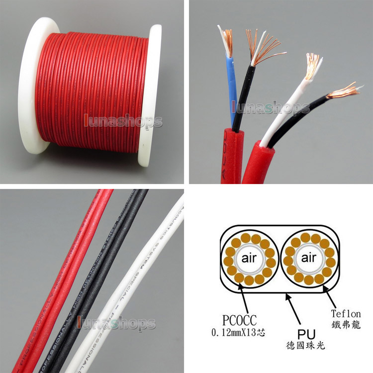 40cm High Purity PCOCC Stereo Earphone DIY Bulk Cable With Japanese Conductors + PEP Insulated