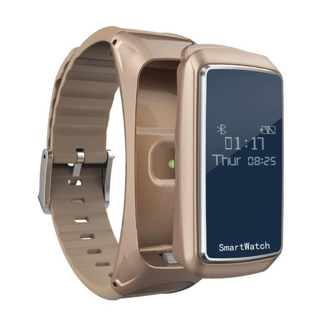 New Blood Oxygen Pressure Heart Rate Monitor Pedometer Smart Watch Bracelet Bluetooth Earphone 18mar29 Drop Ship
