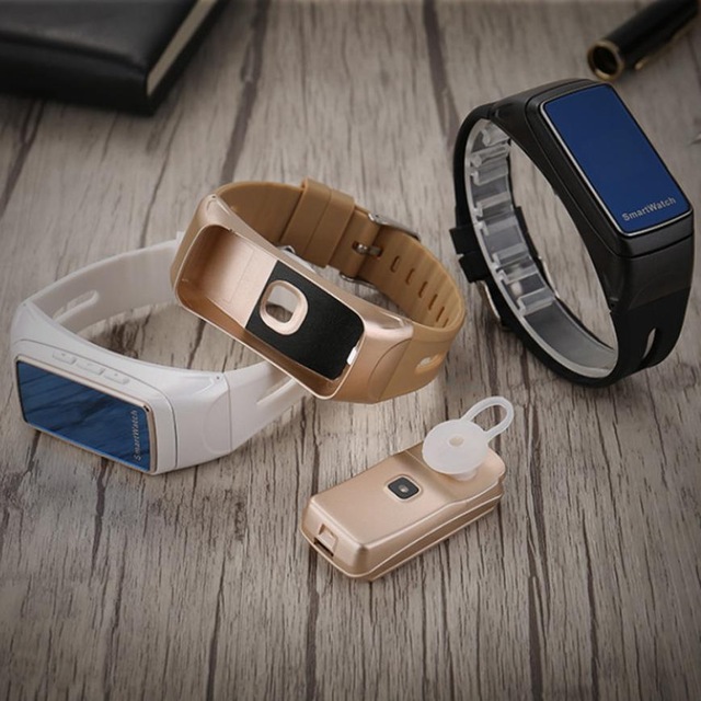 New Blood Oxygen Pressure Heart Rate Monitor Pedometer Smart Watch Bracelet Bluetooth Earphone 18mar29 Drop Ship
