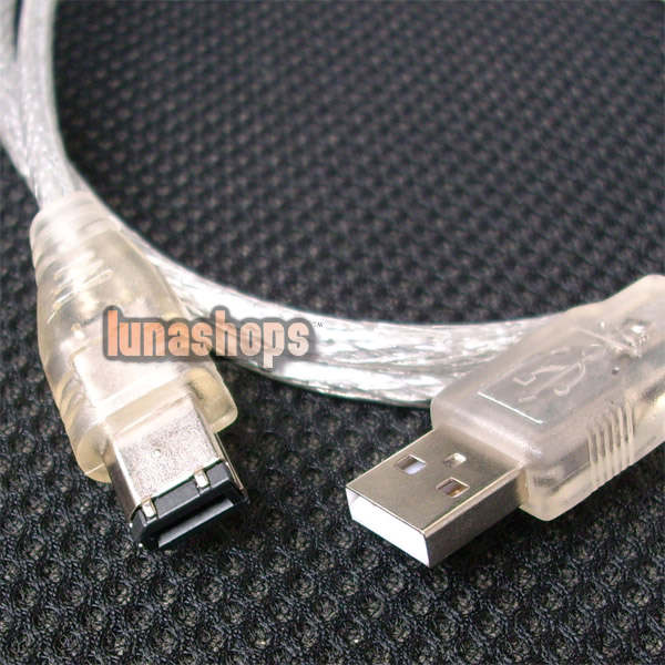 USB to IEEE 1394 4 to 6 pin Firewire i-Link DV Cable PC