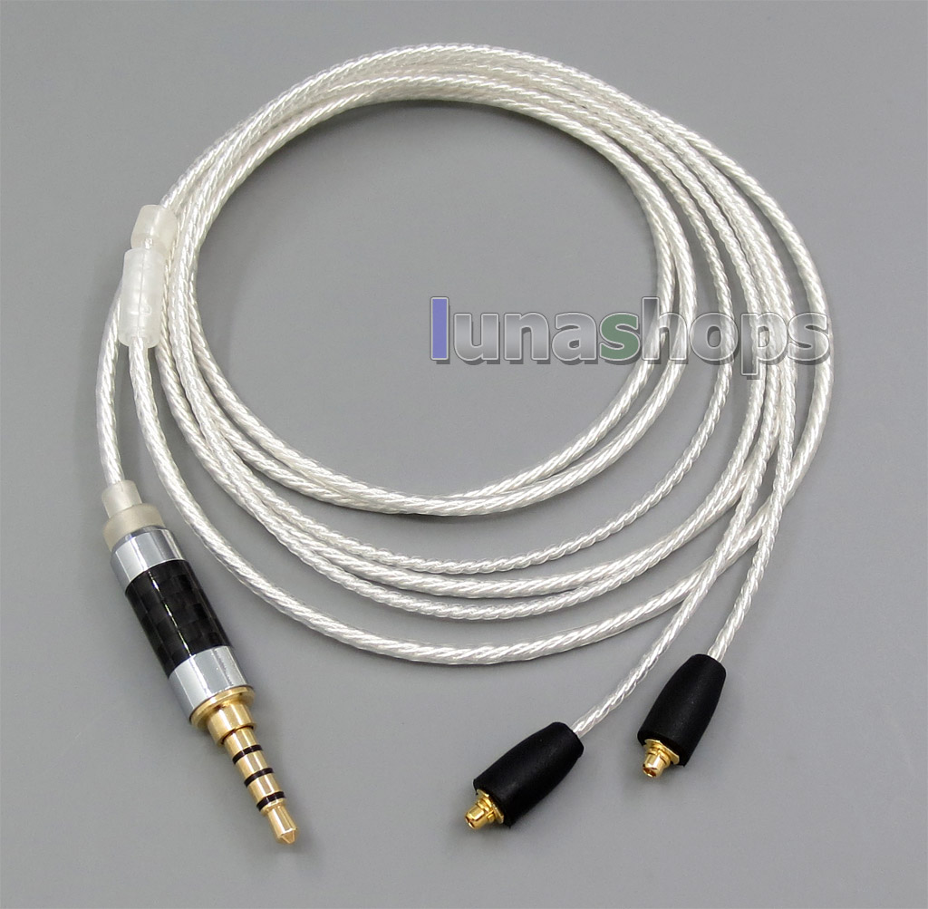 3.5mm 4poles Silver Plated TRRS Re-Zero Balanced To Shure SE846 se535 se425 Earphone For Hifiman HM901 HM802