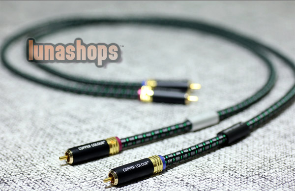 1m Copper Colour CC FengYi 2 RCA Male To Male Cable Alloy + 1.8 OCC Copper