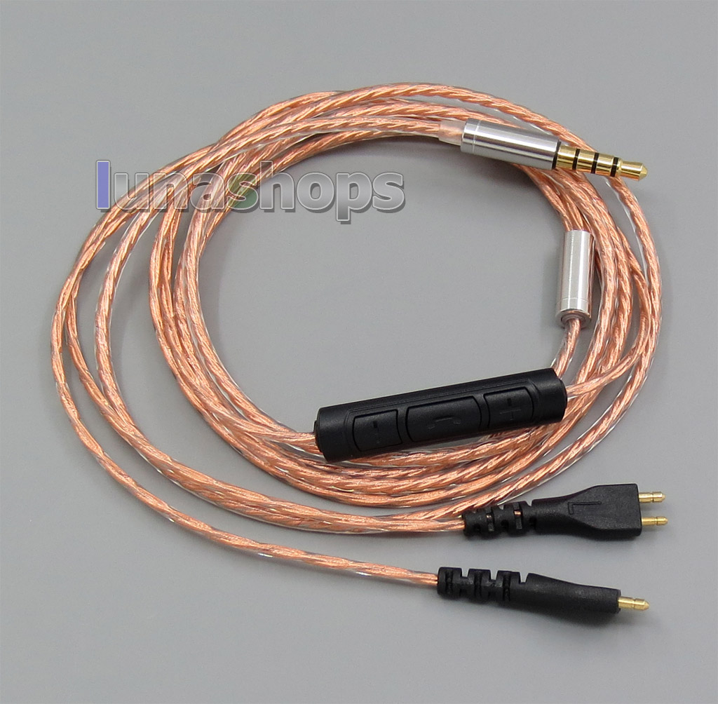 With Mic Remote Shielding Earphone Cable For Sennheiser HD25 HD 25-1 HD25-1 II HD25-13 HD25-C