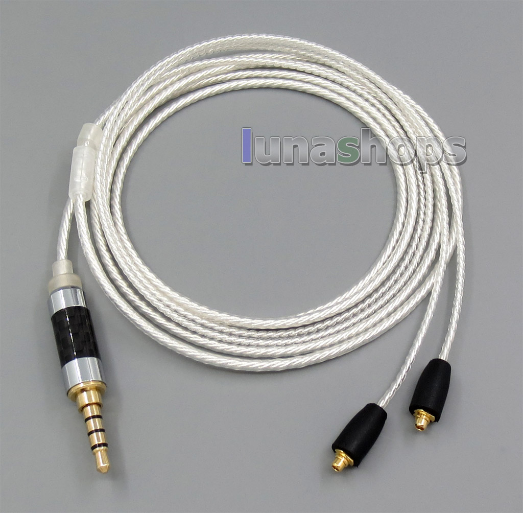 3.5mm 4poles Silver Plated TRRS Re-Zero Balanced To Shure SE846 se535 se425 Earphone For Hifiman HM901 HM802