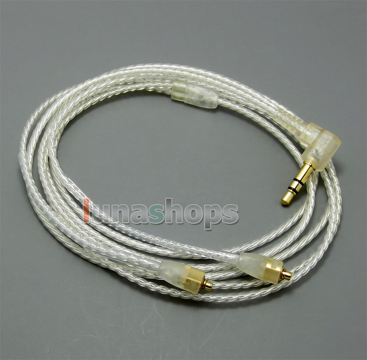 With Earphone Hook Silver Plated Cable For Shure se215 se315 se425 se535 Se846